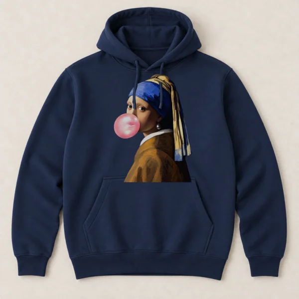 Girl with A Pearl Earring Bubblegum Shirt, Sweatshirt & Hoodie — alternate product mockup girl with a pearl earring shirt t-shirt product photo
