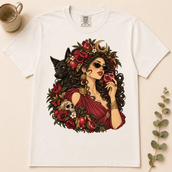 gothic woman art shirt t-shirt