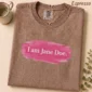 i am jane doe lettering multi-style apparel t-shirt lifestyle scene