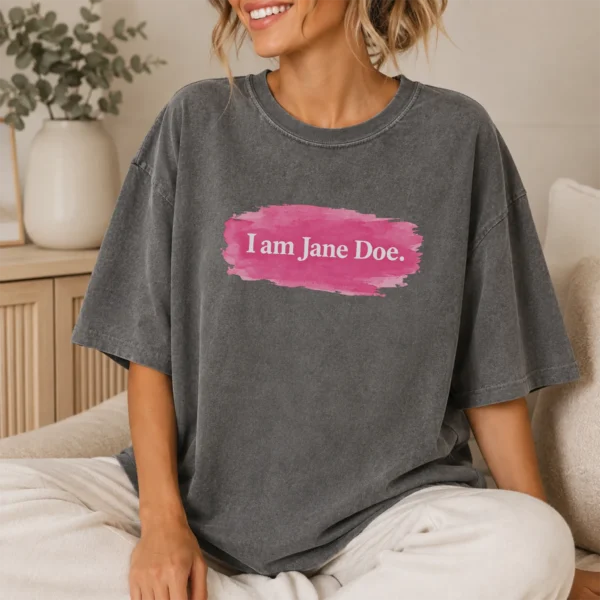 Lettering Multi Style Apparel I Am Jane Doe. Shirt — lifestyle mockup i am jane doe lettering multi-style apparel t-shirt lifestyle scene