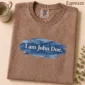 i am john doe lettering multi-style apparel t-shirt alternate angle