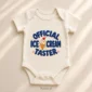 ice cream taster baby bodysuit close-up detail