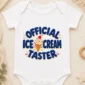 ice cream taster baby bodysuit close-up detail