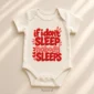 if i don't sleep nobody sleeps chenille look baby bodysuit & toddler close-up detail