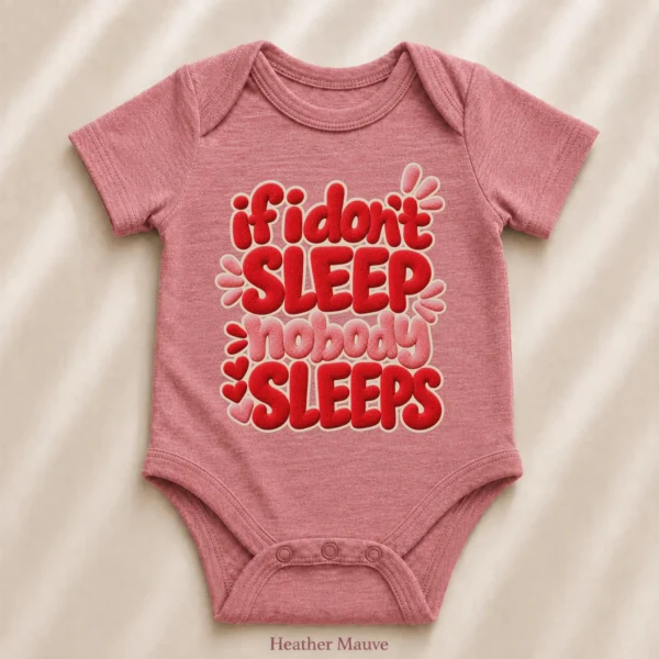 If I Don't Sleep Nobody Sleeps Chenille Look Baby Bodysuit & Toddler — alternate product mockup if i don't sleep nobody sleeps chenille look baby bodysuit & toddler product detail