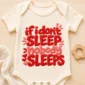 if i don't sleep nobody sleeps chenille look baby bodysuit & toddler close-up detail