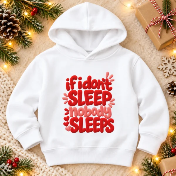 If I Don't Sleep Nobody Sleeps Chenille Look Baby Bodysuit & Toddler — alternate product mockup if i don't sleep nobody sleeps chenille look baby bodysuit & toddler product photo