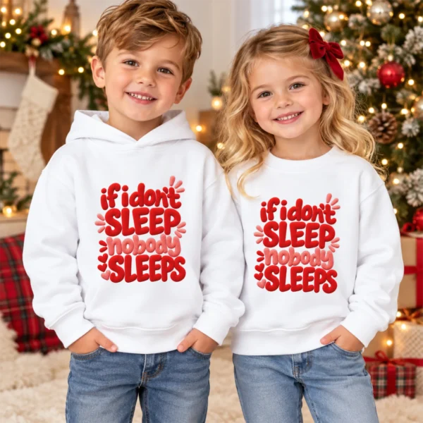 If I Don't Sleep Nobody Sleeps Chenille Look Baby Bodysuit & Toddler — alternate product mockup if i don't sleep nobody sleeps chenille look baby bodysuit & toddler lifestyle scene