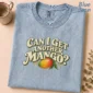 illustrated ripe mango multi-style apparel t-shirt mockup view
