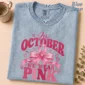 in october we wear pink shirt t-shirt front view