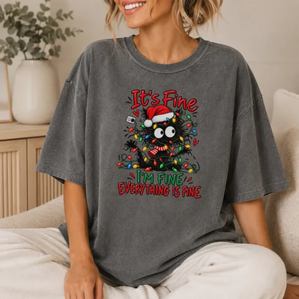 New Year's It's Fine / I'm Fine / Everything Is Fine Shirt — lifestyle mockup it's fine / i'm fine / everything is fine shirt t-shirt lifestyle scene