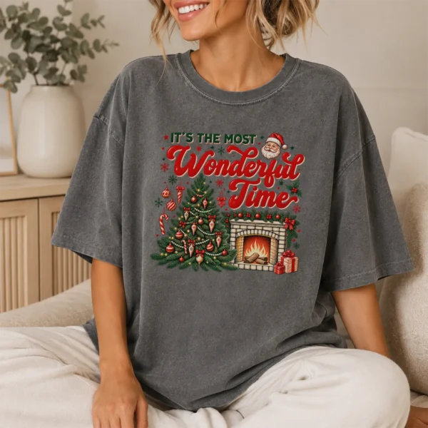 New Year's It's the Most Wonderful Time Shirt — lifestyle mockup it's the most wonderful time shirt t-shirt lifestyle scene