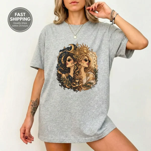 Janus Shirt, Roman God New Year 2027 Mythology Graphic Tee — alternate product mockup janus shirt t-shirt styled product photo