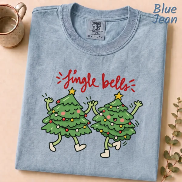 New Year's Jingle Bells Shirt — alternate product mockup jingle bells shirt t-shirt mockup view