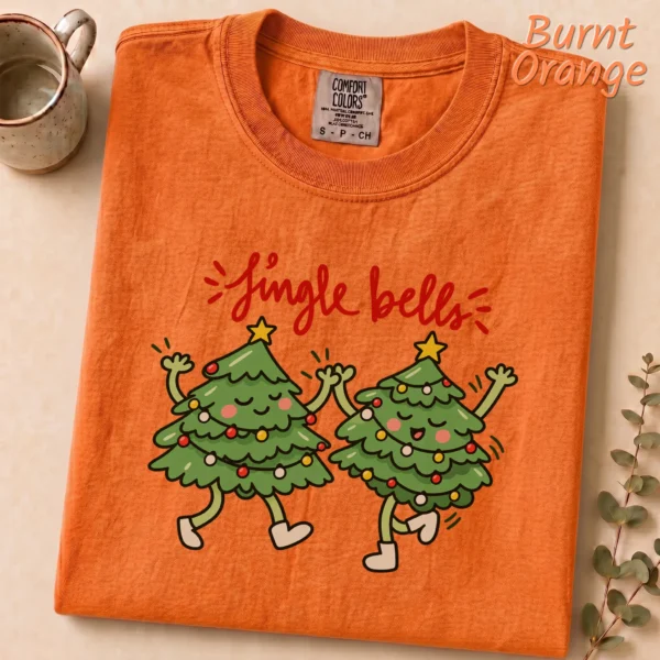 New Year's Jingle Bells Shirt — alternate product mockup jingle bells shirt t-shirt close-up detail