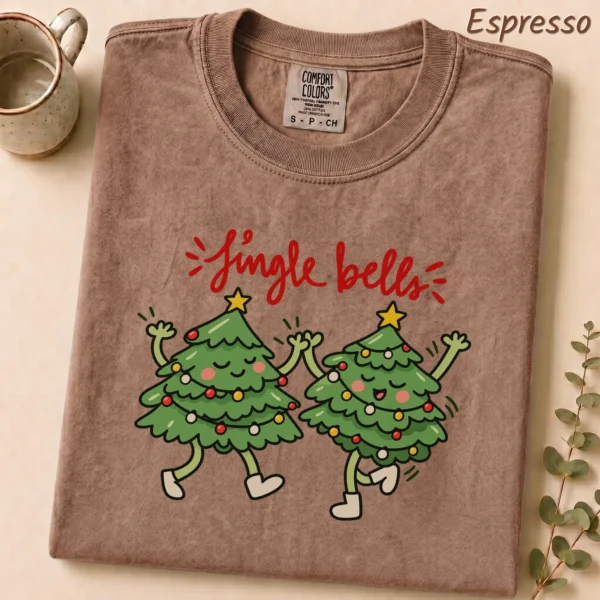 New Year's Jingle Bells Shirt — alternate product mockup jingle bells shirt t-shirt product photo