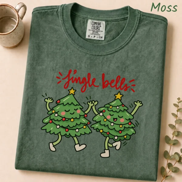New Year's Jingle Bells Shirt — alternate product mockup jingle bells shirt t-shirt product detail