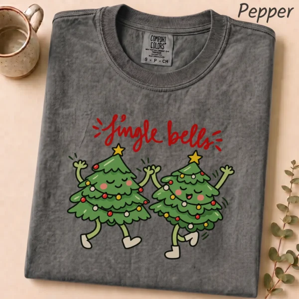 New Year's Jingle Bells Shirt — alternate product mockup jingle bells shirt t-shirt product photo