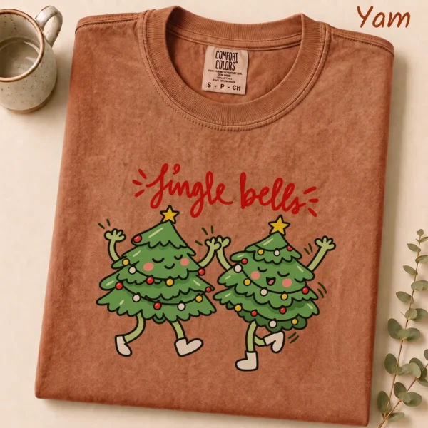 New Year's Jingle Bells Shirt — alternate product mockup jingle bells shirt t-shirt lifestyle scene