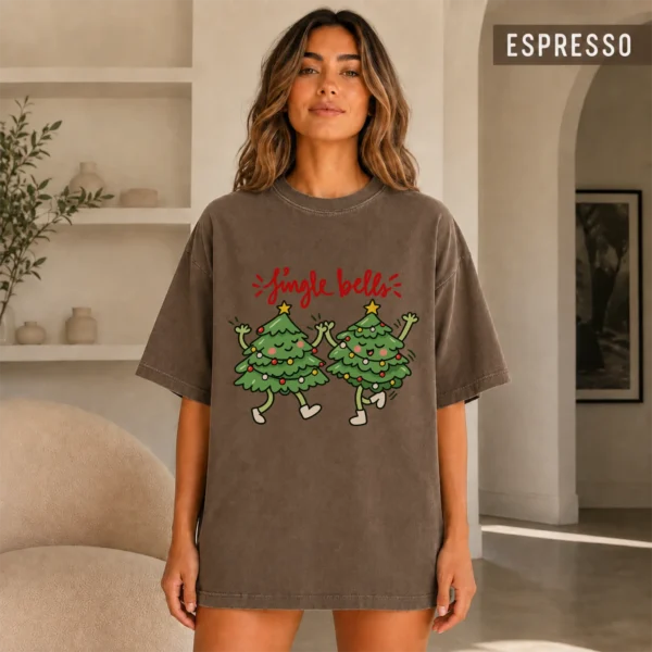 New Year's Jingle Bells Shirt — alternate product mockup jingle bells shirt t-shirt color options