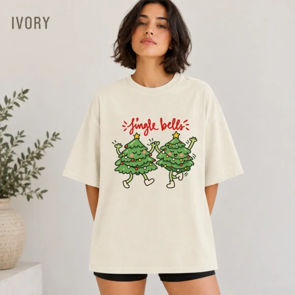 New Year's Jingle Bells Shirt — alternate product mockup jingle bells shirt t-shirt color options