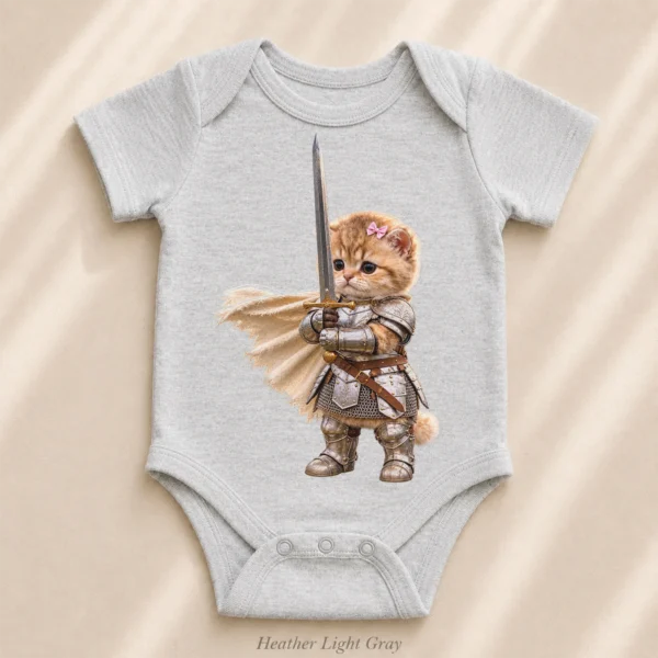 Knight Cat Baby Bodysuit & Toddler Shirt, Youth Tee, Kids Sweatshirt — alternate product mockup knight cat baby bodysuit & toddler shirt product photo