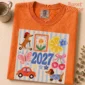 large blue 2027 numerals multi-style apparel t-shirt styled product photo