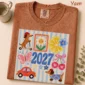 large blue 2027 numerals multi-style apparel t-shirt product photo