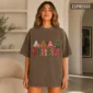large merry new year's lettering multi-style apparel t-shirt color options