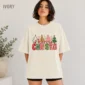 large merry new year's lettering multi-style apparel t-shirt color options