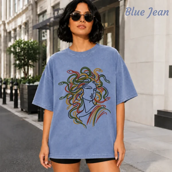 Medusa Line Art Shirt, Sweatshirt & Hoodie — alternate product mockup medusa shirt t-shirt color options