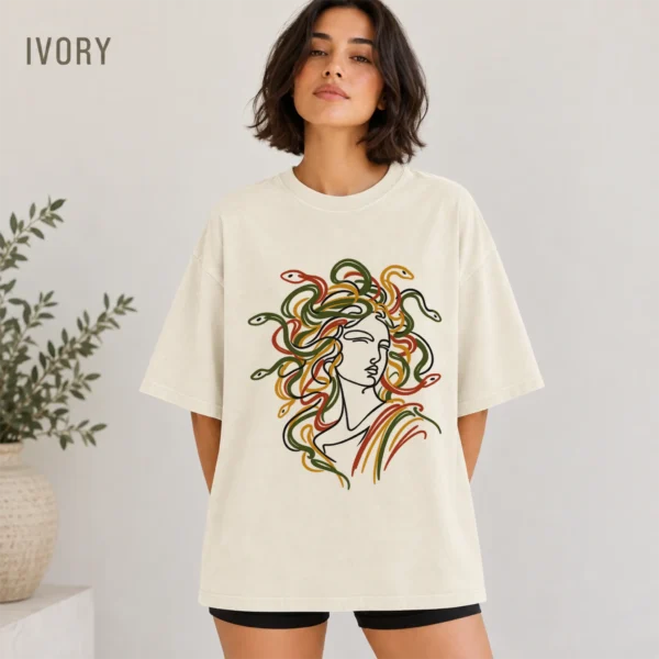 Medusa Line Art Shirt, Sweatshirt & Hoodie — alternate product mockup medusa shirt t-shirt color options