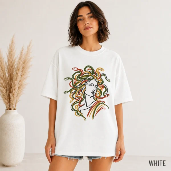 Medusa Line Art Shirt, Sweatshirt & Hoodie — alternate product mockup medusa shirt t-shirt color options