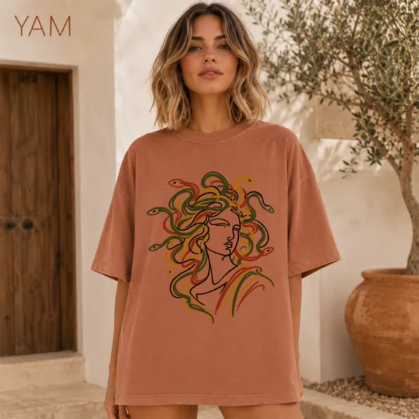 Medusa Line Art Shirt, Sweatshirt & Hoodie — alternate product mockup medusa shirt t-shirt color options
