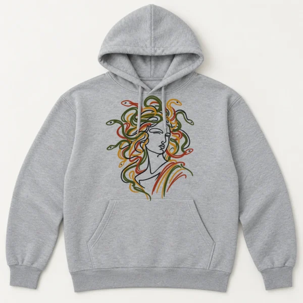 Medusa Line Art Shirt, Sweatshirt & Hoodie — alternate product mockup medusa shirt t-shirt product photo