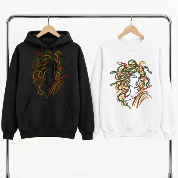 Medusa Line Art Shirt, Sweatshirt & Hoodie — alternate product mockup medusa shirt t-shirt product photo