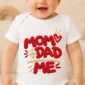 mom dad me baby bodysuit close-up detail