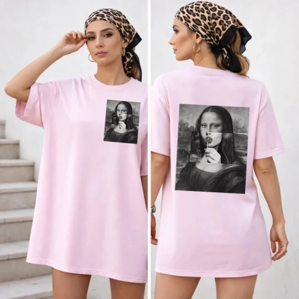Mona Lisa Lollipop Shirt, Sweatshirt & Hoodie — pocket detail mona lisa lollipop shirt t-shirt close-up detail
