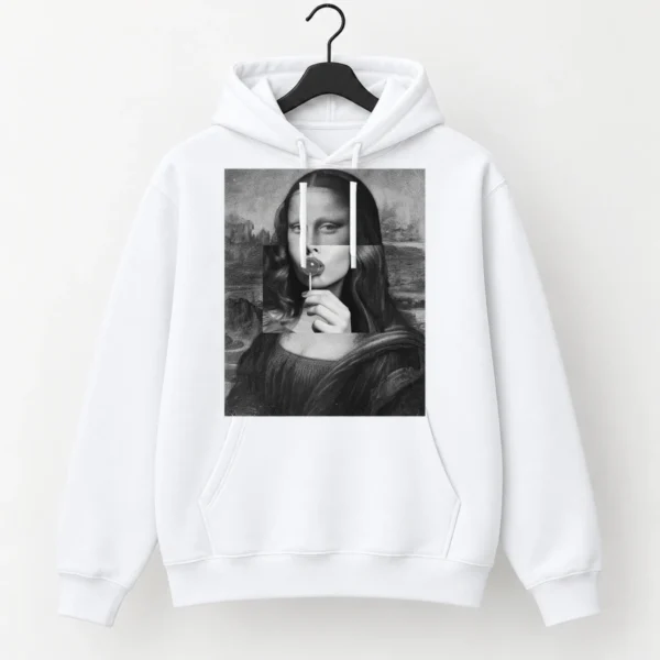 Mona Lisa Lollipop Collage Shirt, Sweatshirt & Hoodie — alternate product mockup mona lisa shirt t-shirt product photo