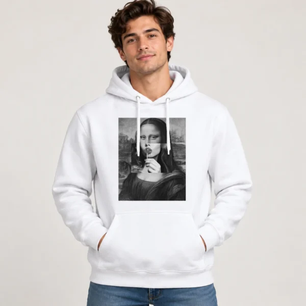Mona Lisa Lollipop Collage Shirt, Sweatshirt & Hoodie — alternate product mockup mona lisa shirt t-shirt product photo