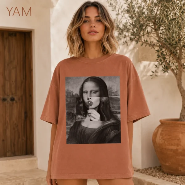 Mona Lisa Lollipop Shirt, Sweatshirt & Hoodie — alternate product mockup mona lisa shirt t-shirt color options
