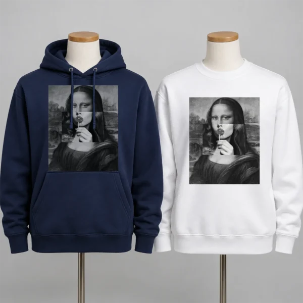 Mona Lisa Lollipop Shirt, Sweatshirt & Hoodie — alternate product mockup mona lisa shirt t-shirt product photo