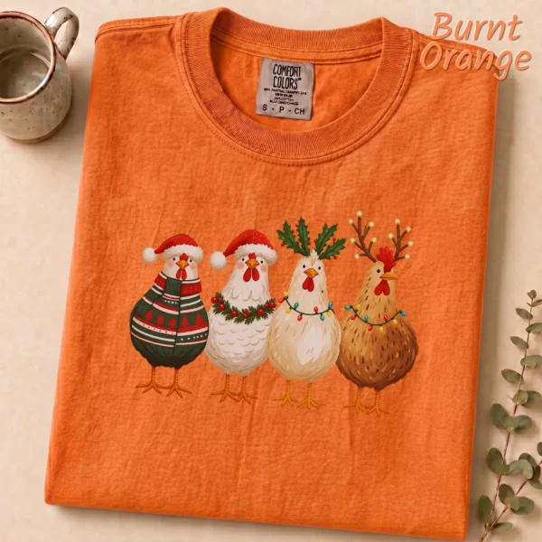 New Year's Chicken Shirt — alternate product mockup new year's chicken shirt t-shirt front view