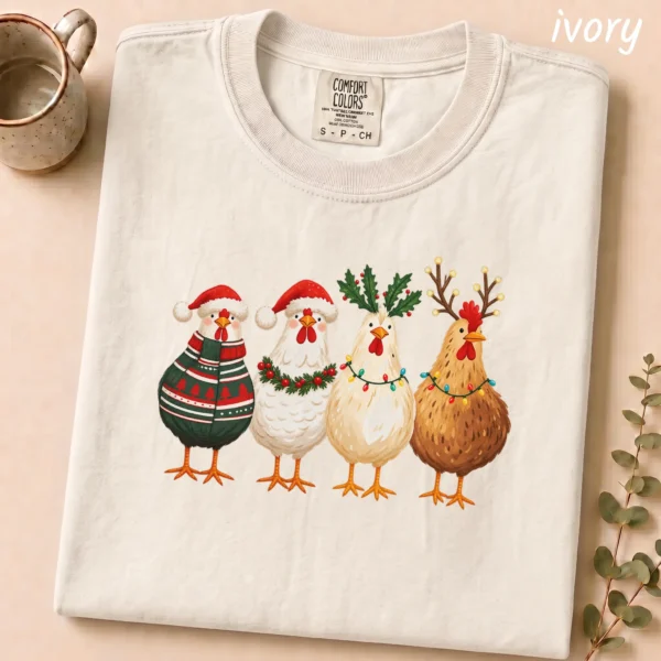 New Year's Chicken Shirt — alternate product mockup new year's chicken shirt t-shirt product photo
