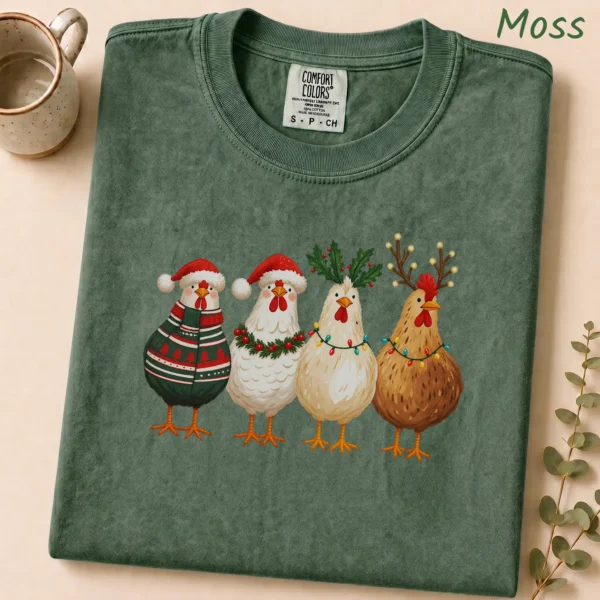 New Year's Chicken Shirt — alternate product mockup new year's chicken shirt t-shirt product photo