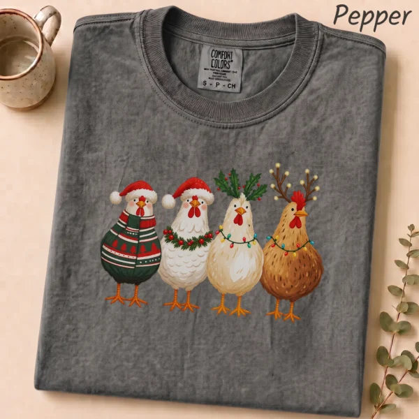 New Year's Chicken Shirt — alternate product mockup new year's chicken shirt t-shirt alternate angle