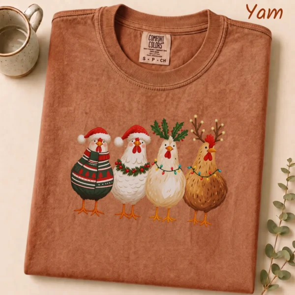 New Year's Chicken Shirt — alternate product mockup new year's chicken shirt t-shirt product photo