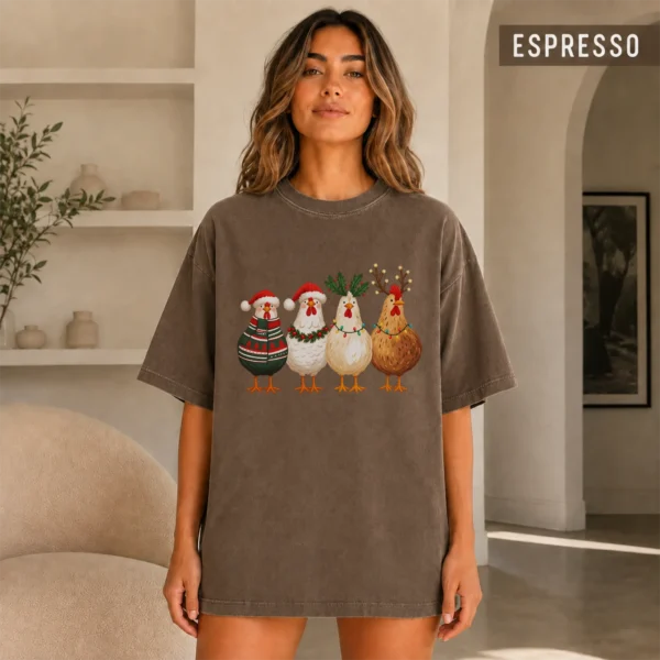 New Year's Chicken Shirt — alternate product mockup new year's chicken shirt t-shirt color options