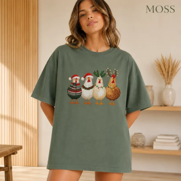 New Year's Chicken Shirt — alternate product mockup new year's chicken shirt t-shirt color options