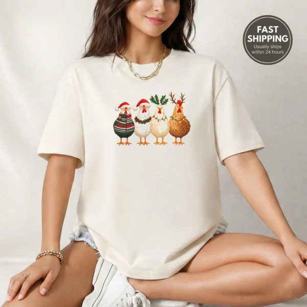 New Year's Chicken Shirt — alternate product mockup new year's chicken shirt t-shirt product photo
